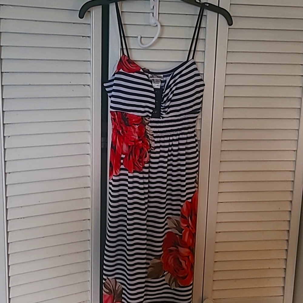 Sweet Storm blue stripes dress size large